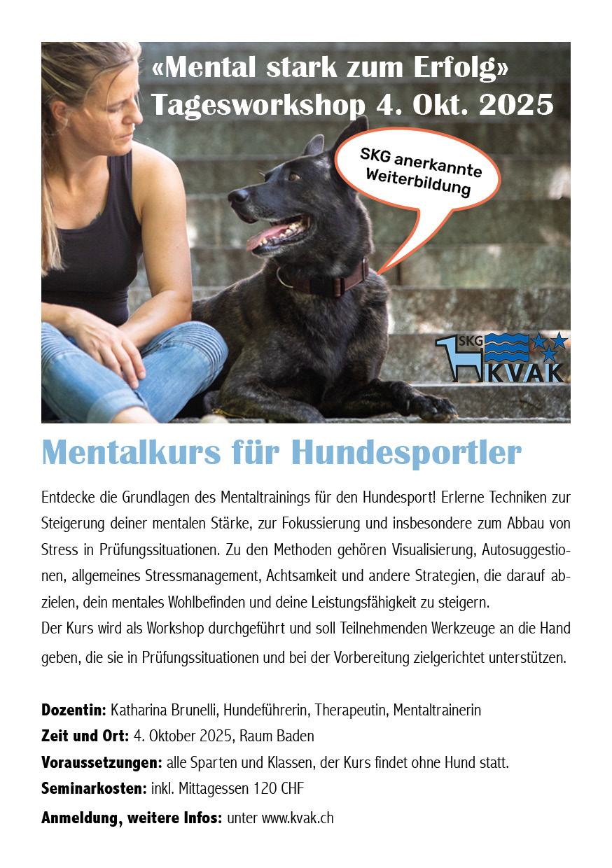 Mentalkurs für Hundesportler mit Katharina Brunelli